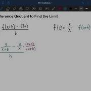 Finding The Limit Of The Difference Quotient Example 2