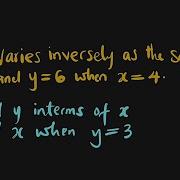 Inverse Variation