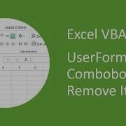 Excel VBA UserForm Combobox Remove Item