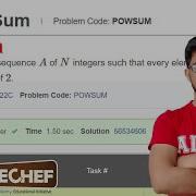 Power Sum CodeChef January Long 2022 II Division 3 Rated