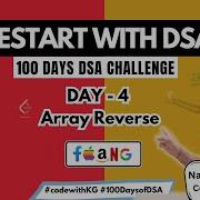 DSA Day 4 Reverse Array Telugu DSA 100 Days Challenge