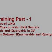 LINQ Training Part 1 Architecture Of LINQ Different Ways To Queries IEnumerable Vs IQueryable