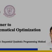 Lecture 56 Sequential Quadratic Programming Method