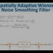 39 Digital Image Processing Wiener Noise Smoothing Filter