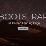 Bootstrap Full Screen Landing Page Responsive HTML5 CSS3