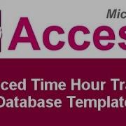 Microsoft Access Enhanced Time Hour Tracking Database Template