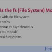 What Is The Node Js Fs File System Module