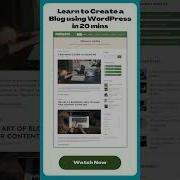 Create WordPress Blog In 20 Mins Wordpressdesign