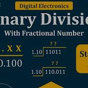 Fractional Binary Division Binary Division Of Fractional Number Number System