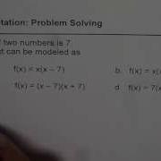 Problem Solving With Function Notation