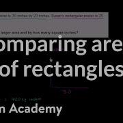 Area And Perimeter Word Problem Comparing Areas Of Rectangles Pre Algebra Khan Academy