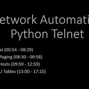 Network Automation Python Telnet