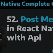 52 Post API Method In React Native With JSON Server In React Native Post API Method Fetch