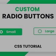 Custom Radio Buttons CSS Pure CSS Tutorial