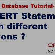 INSERT Statement With Different Options Oracle Database Tutorial Database Interview Question