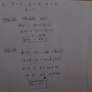 Calculation Of D In RSA Algorithm In English