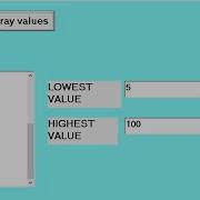 HOW TO FIND LOWEST AND HIGHEST VALUE OF ARRAY VALUES USING VISUAL BASIC