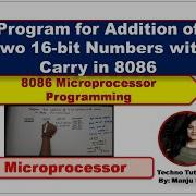 Unit 4 L5 Program For Addition Of Two 16 Bit Numbers In 8086 Microprocessor Method 1