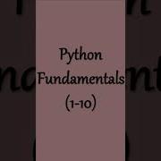 Python Fundamentals