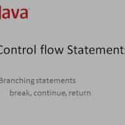 Java Control Statements Break Continue And Return