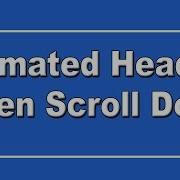 Animated Header When Scroll Down HTML CSS And JavaScript