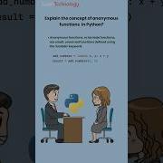 Anonymous Functions In Python Python Interview Anonymous Functions