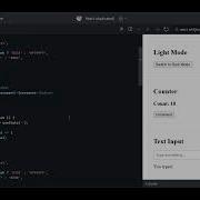 React UseState Tutorial Dark Mode Counter Text Input In One App
