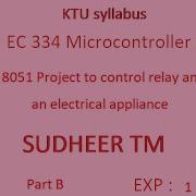 8051 Program For Time Delay Generation And Relay Control