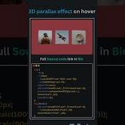 Learn How To Create A 3D Parallax Effect On Hover With CSS Coding