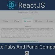 Create Tabs Panel Component In ReactJS