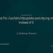 Fix PackStack RDO Usr Sbin Ntpupdate Returned 1 Instead Of 0