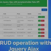 Crud Operation With Inline Editing JQuery Ajax JQuery Tutorial JQuery Tutorial For Beginners