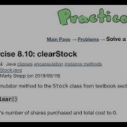 Java Practice It Exercise 8 10 ClearStock Classes Instance Methods