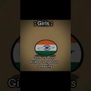 Girls Vs Boys Sneezing Countryballs Edit Memes Shorts