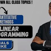 LINEAR PROGRAMMING QUANTITATIVE METHODS