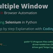 Multiwindow Project Browser Automation Selenium Python