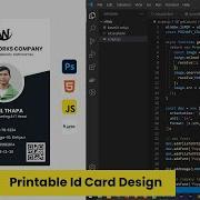 Id Card Design In HTML Employee Id Card Design