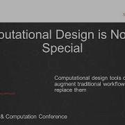 Computational Design Is Nothing Special