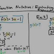 Function Notation Evaluating Linear And Exponential Functions