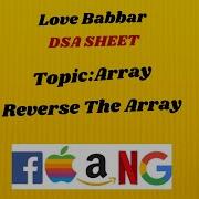 Reverse The Array Love Babbar DSA Sheet GFG Leetcode