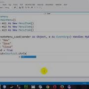 How To Create Menu Control By Code In VB NET 2012