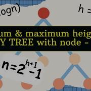 Minimum Maximum Height Of A Binary Tree With N Nodes Binarytree Tree Data Structure