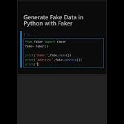 Generate Fake Data In Python With Faker