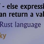 If Else Statement In Rust Can Return A Value Rust Language Tutorial