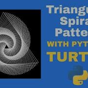 Triangular Spiral Pattern With Python Turtle