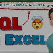 Run SQL Queries In EXCEL Just Like A Normal Excel Formula