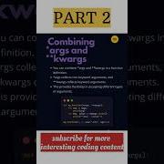 How To Use Args And Kwargs In Python Python Pythonprogramming Shorts Ytshorts Trending Part2