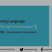 Sprintf Formatted String Function In C