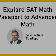 SAT Math Passport To Advanced Math