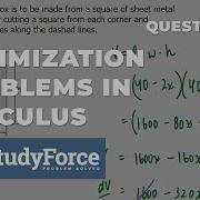 Open Top Box Of Greatest Volume Calculus Optimization Problem